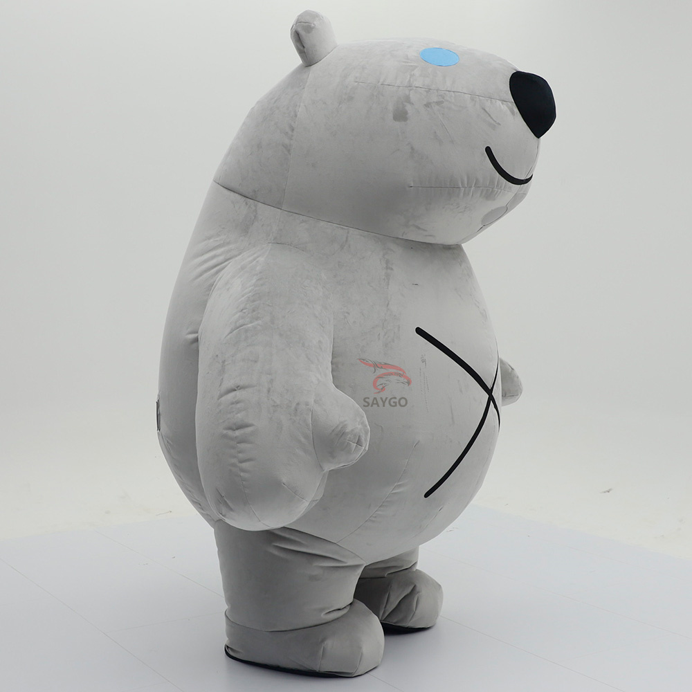 Happy Sky Inflatable Lovely Adult Gray Ocean Seal Animal Mascot Costume for Easter/Halloween Parties & Theme Parks