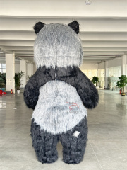 Unisex Giant Events Decoration Interactive Cartoon Gray Panda Full Body Customized Inflatable Mascot Costume for Adult