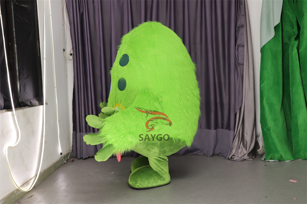 Inflatable Giant Green Two Eyes Monster Costumes Mascot Halloween Party for Outdoor Advertising