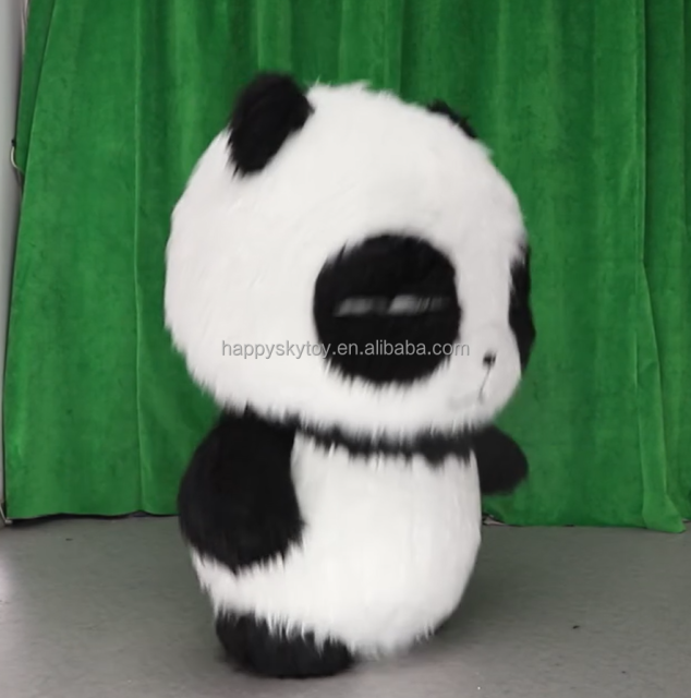 Cartoon Inflatable Mascot Costume Giant Panda Walking Plush Costume Giant Inflatable Panda Mascot for Humans Unique Bear Mascot