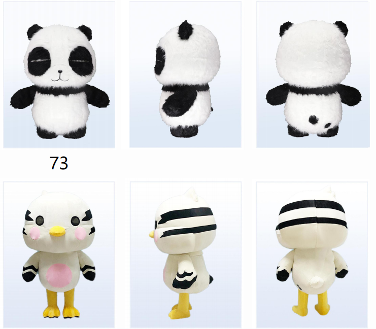Fat Panda Inflatable Mascot Costume for Adults Cosplay Dancing Events 2.2m/2.6m Cosplay Panda Costume Suits