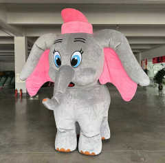 Party Advertising Cosplay Inflatable Walking Animal 4 Legs Grey Elephant Mascot Costume for Adults-Custom Design