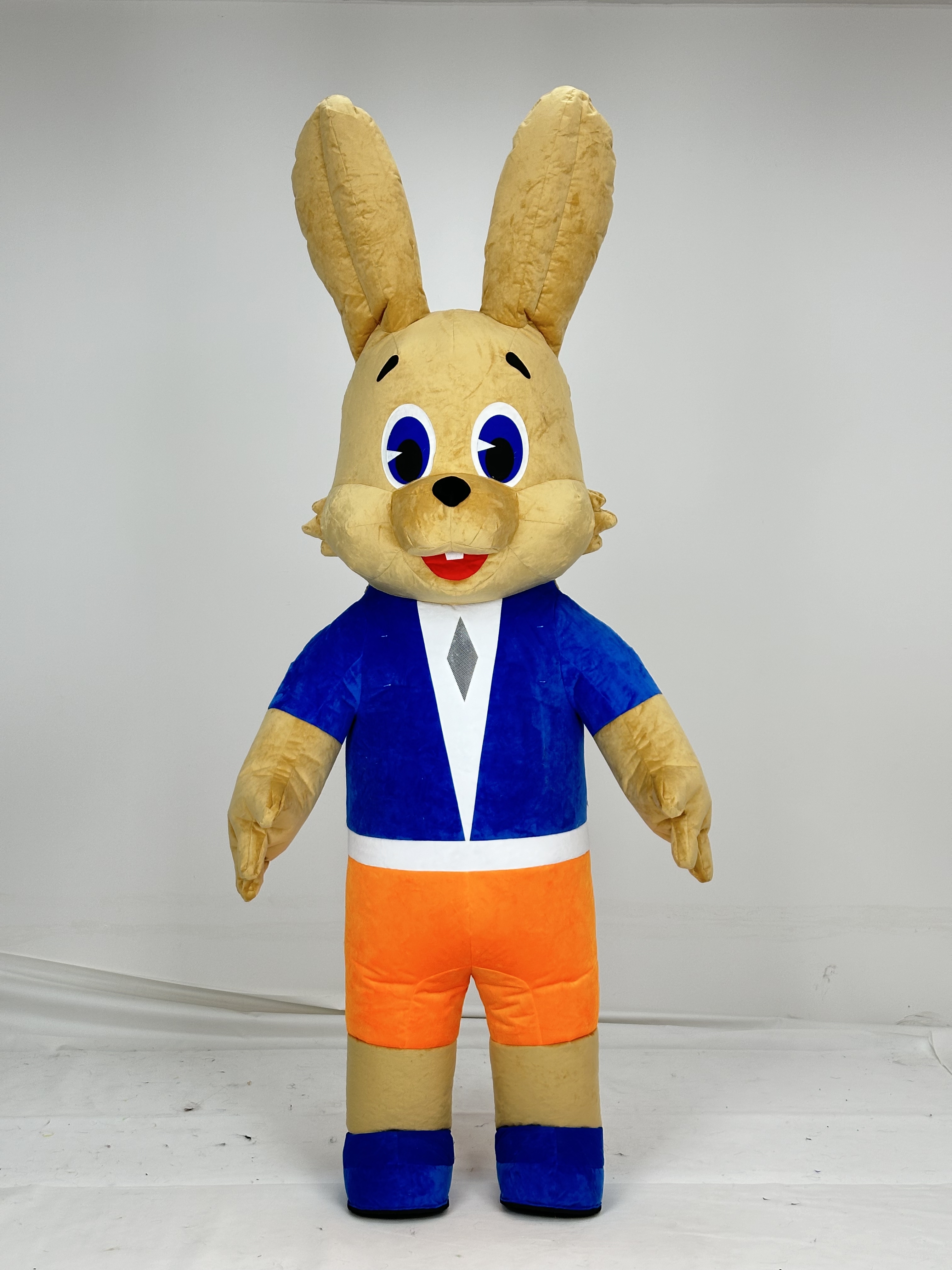Custom Halloween Adult Nu Pogodi Features Inflatable Wolf and the Rabbit Bunny Mascot Costume for Sale