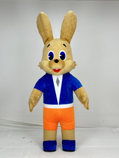 Custom Halloween Adult Nu Pogodi Features Inflatable Wolf and the Rabbit Bunny Mascot Costume for Sale