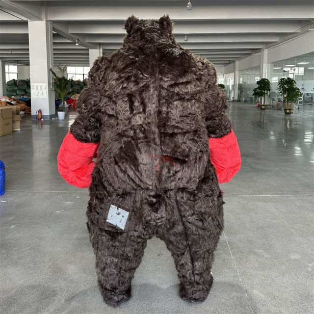 Inflatable Boxing Bear Costume Adult Unisex Mascot Rental-Happy Sky Brand Easter/Halloween Theme Made in Guangdong