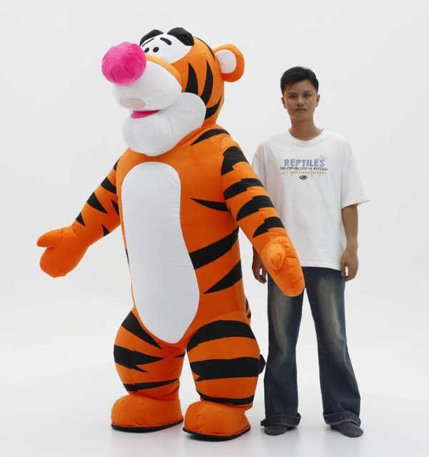 Walking Costume Inflatables Adults Size Mascot Inflatable Costumes Plush Material Inflatable Tiger Suit Costume