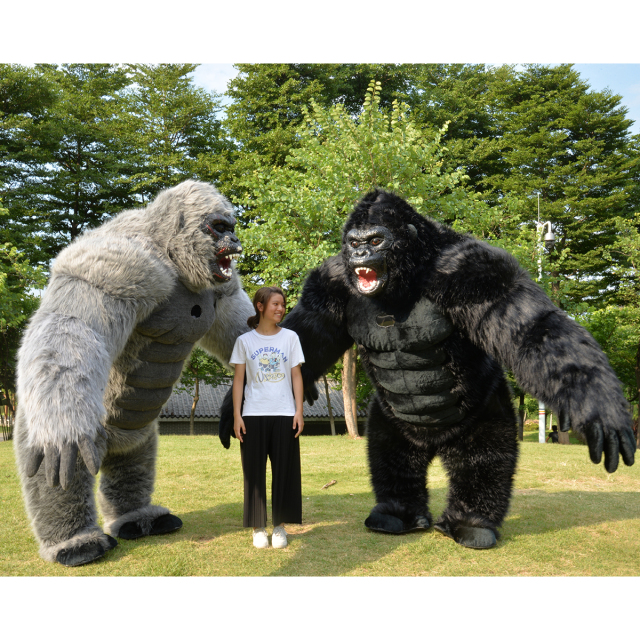 MOQ 1 PCS 2.2/2.6m New Inflatable Gorilla Mascot Costume Customized king Kong Halloween Anime Carnival Mascot,Big Mascot,MOQ 1 PCS 2.2/2.6m New Inflatable Gorilla Mascot Costume Customized king Kong Halloween Anime Carnival Mascot