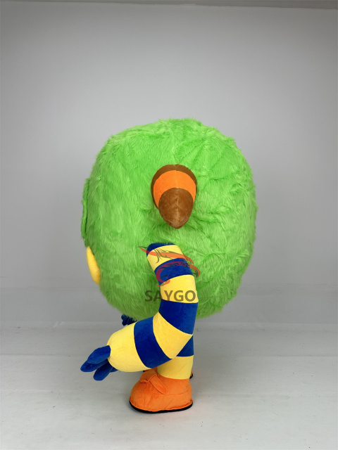 Custom Plush One Eye Green Monster Adult Suit Parties Walking Dancing Cartoon Character Inflatable Mascot Costume