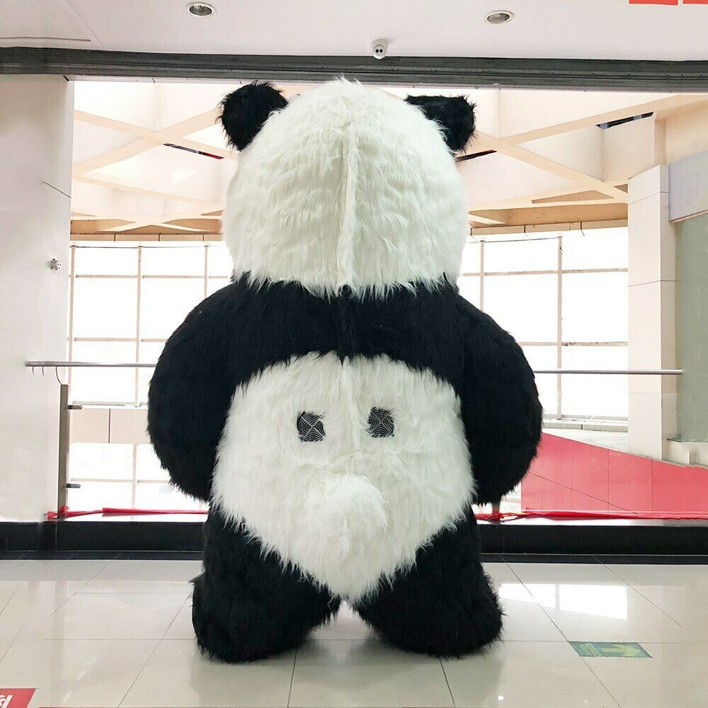 Custom Cartoon Giant Advertising Inflatable Walking Mascot Plush Panda Costume