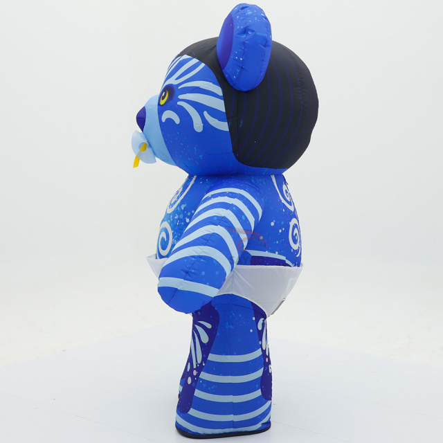 2m 2.6m Popular Custom Giant Inflatable Avatar Baby Bear Mascot Costume With Sunglasses Cartoon Cosplay Animal Costume for Sale