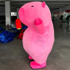 Watermelon Dress Capybara Inflatable Mascot Costumes 2.2m Giant Capybara Birthday Party Inflatable Suit for Adults Cosplay Wear