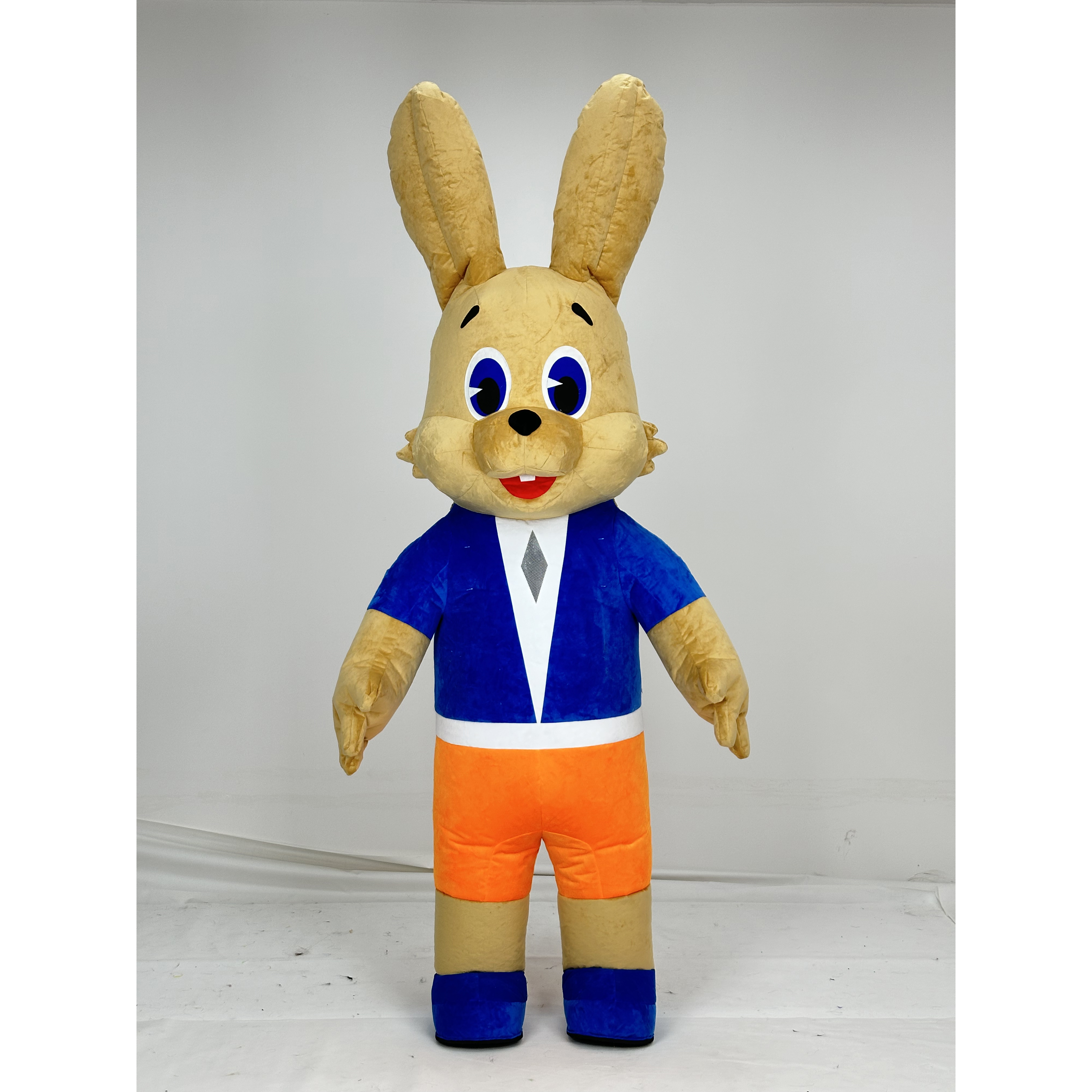Custom Halloween Adult Nu Pogodi Features Inflatable Wolf and the Rabbit Bunny Mascot Costume for Sale