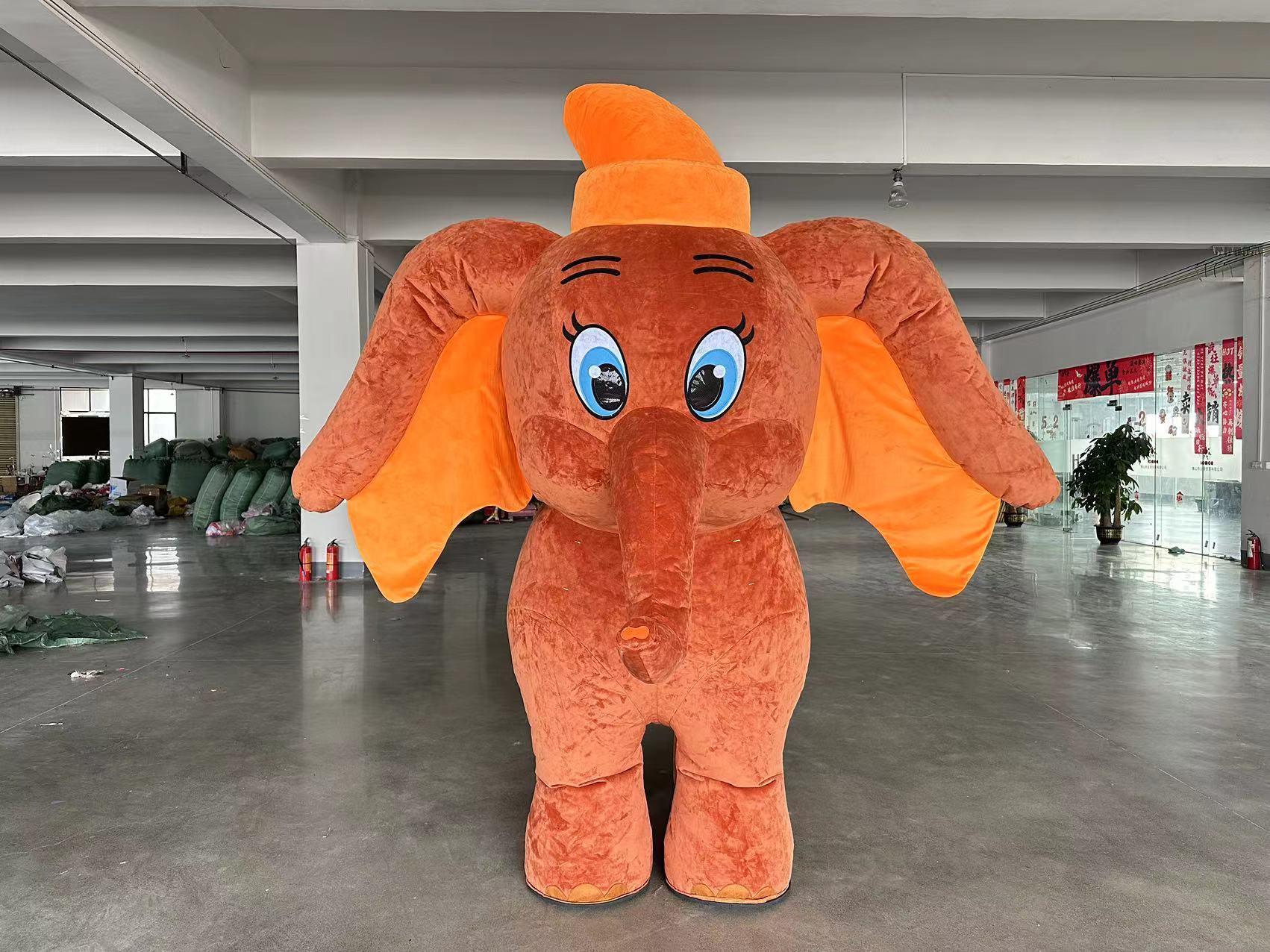 Factory High Quality 2m/2.6m 4 Legs Inflatable Walking Elephant Mascot Costume for Halloween Celebration