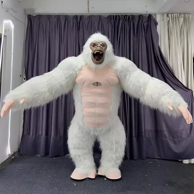2M 2.6M 3M Pink Inflatable Gorilla Mascot Costume Suit Giant Advertising with Realistic Look for Halloween Events,Big Mascot,2M 2.6M 3M Pink Inflatable Gorilla Mascot Costume Suit Giant Advertising with Realistic Look for Halloween Events