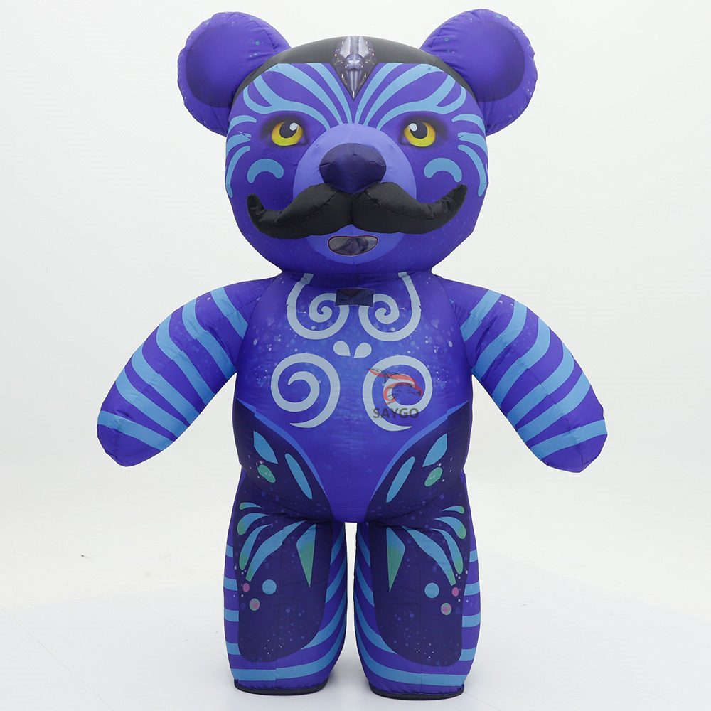 New Inflatable 2.6m Plush Avatar Teddy Bear Costumes Mascot for Adult Children's Day Stage Performance Monster Costumes Suit