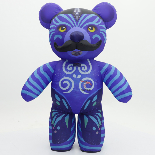 New Inflatable 2.6m Plush Avatar Teddy Bear Costumes Mascot for Adult Children's Day Stage Performance Monster Costumes Suit