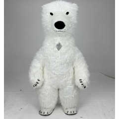 Halloween Cosplay Factory Price Wholesales Custom Halloween Adult Smiling White Polar Bear Inflatable Mascot Costume for Sale