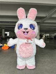 Factory Cheap Price Custom Inflatable Rabbit Mascot Inflatables Promotional Advertising Cartoon Characters Bunny Costume