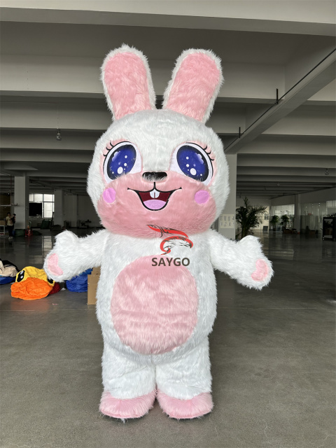 Factory Cheap Price Custom Inflatable Rabbit Mascot Inflatables Promotional Advertising Cartoon Characters Bunny Costume