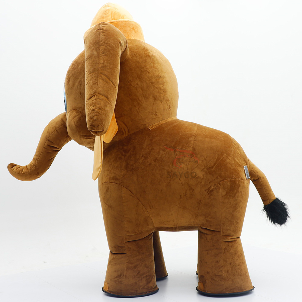 OEM Giant 2.6m Baby 4 Legs Elephant Inflatable Plush Cartoon Clothing Cute Walking Inflatable Elephant Mascot Costume for Sale