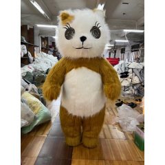 Furry Inflatable Cat Costumes Adult Halloween Cosplay Costumes Blow up Mascot Costume