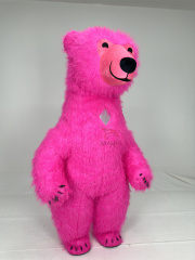 Custom Pink Inflatable Adult-Size Polar Bear Mascot Costume for Cosplay Parties and Events