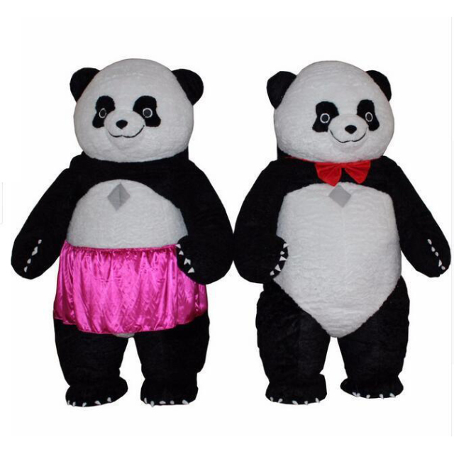 Popular Party Dress Cute Inflatable Panda Mascot Costume Animals Inflatable Giant Mascot Costume