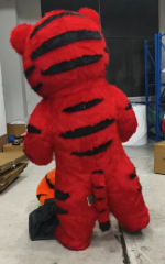 Halloween Carnival Christmas Events Rental 2.2m 2.6m Giant Fur tiger Inflatable Mascot Costumes Cartoon Cosplay tiger Suit