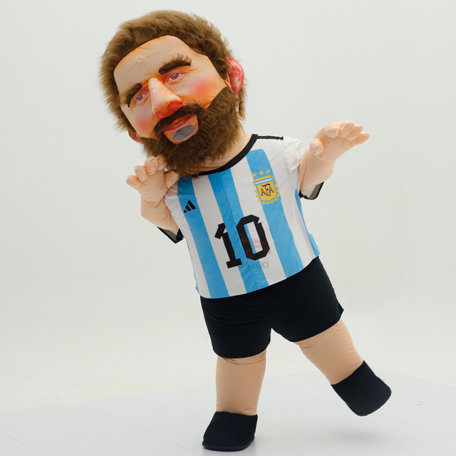 Lionel Messi Custom Inflatable Messi Mascot Suit Costume-OEM Service for Tournament Event Promotion Adult Unisex,Big Mascot,Custom Inflatable Messi Mascot Suit Costume-OEM Service for Tournament Event Promotion Adult Unisex