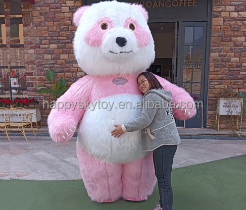 Cartoon Inflatable Mascot Costume Giant Panda Walking Plush Costume Giant Inflatable Panda Mascot for Humans Unique Bear Mascot