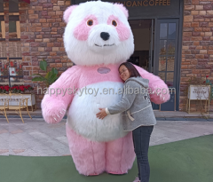 Cartoon Inflatable Mascot Costume Giant Panda Walking Plush Costume Giant Inflatable Panda Mascot for Humans Unique Bear Mascot