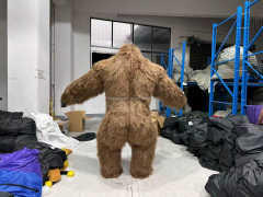 Wholesale Halloween Inflatable Brown Gorilla Mascot Costume King Kong Characters Fancy Dress for Adult Birthday Party Events