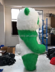 Customize Green Color Inflatable Panda Mascot Costumes for Carnival Party Dress 2/2.6m Birthday Celebration Inflatable Clothing