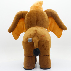 OEM Giant 2.6m Baby 4 Legs Elephant Inflatable Plush Cartoon Clothing Cute Walking Inflatable Elephant Mascot Costume for Sale