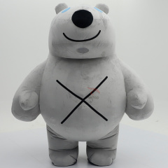 Happy Sky Inflatable Lovely Adult Gray Ocean Seal Animal Mascot Costume for Easter/Halloween Parties & Theme Parks