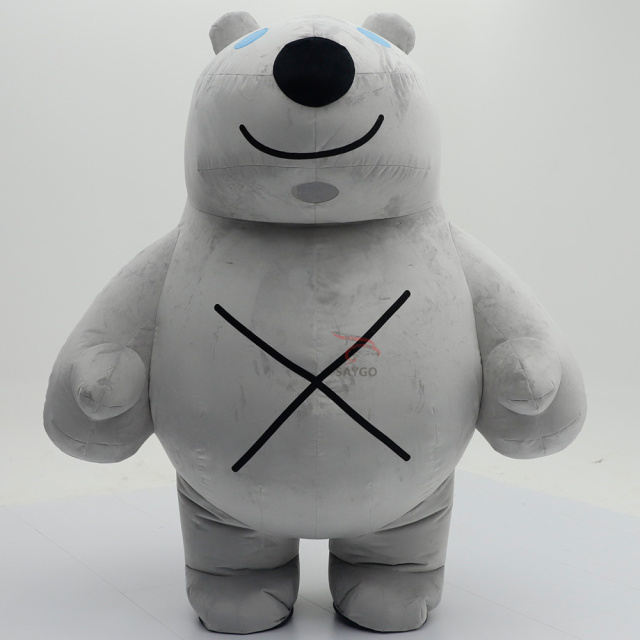 Happy Sky Inflatable Lovely Adult Gray Ocean Seal Animal Mascot Costume for Easter/Halloween Parties & Theme Parks