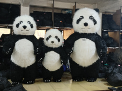 Halloween cosplay 2M/2.6M/3M Custom Cartoon Giant Advertising Walking Mascot Plush Inflatable Panda Costume Adult Size