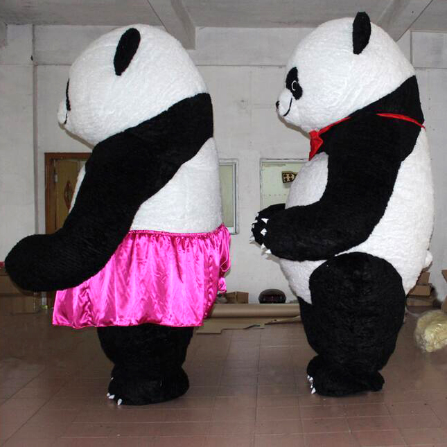Popular Party Dress Cute Inflatable Panda Mascot Costume Animals Inflatable Giant Mascot Costume