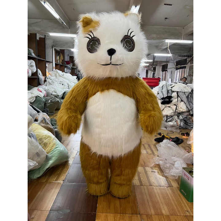 Furry Inflatable Cat Costumes Adult Halloween Cosplay Costumes Blow up Mascot Costume