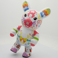 Pacifier Bunny Bear Cartoon Character Mascot Costumes for Events Advertisement 2.2m Giant Bunny Bear air Inflate Costumes Sale