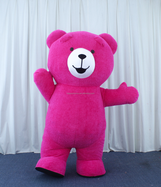 Hot Sale Life Size Inflatable Sky Blue Teddy Bear Mascot Costume for Adults-Unisex Easter/Halloween Use