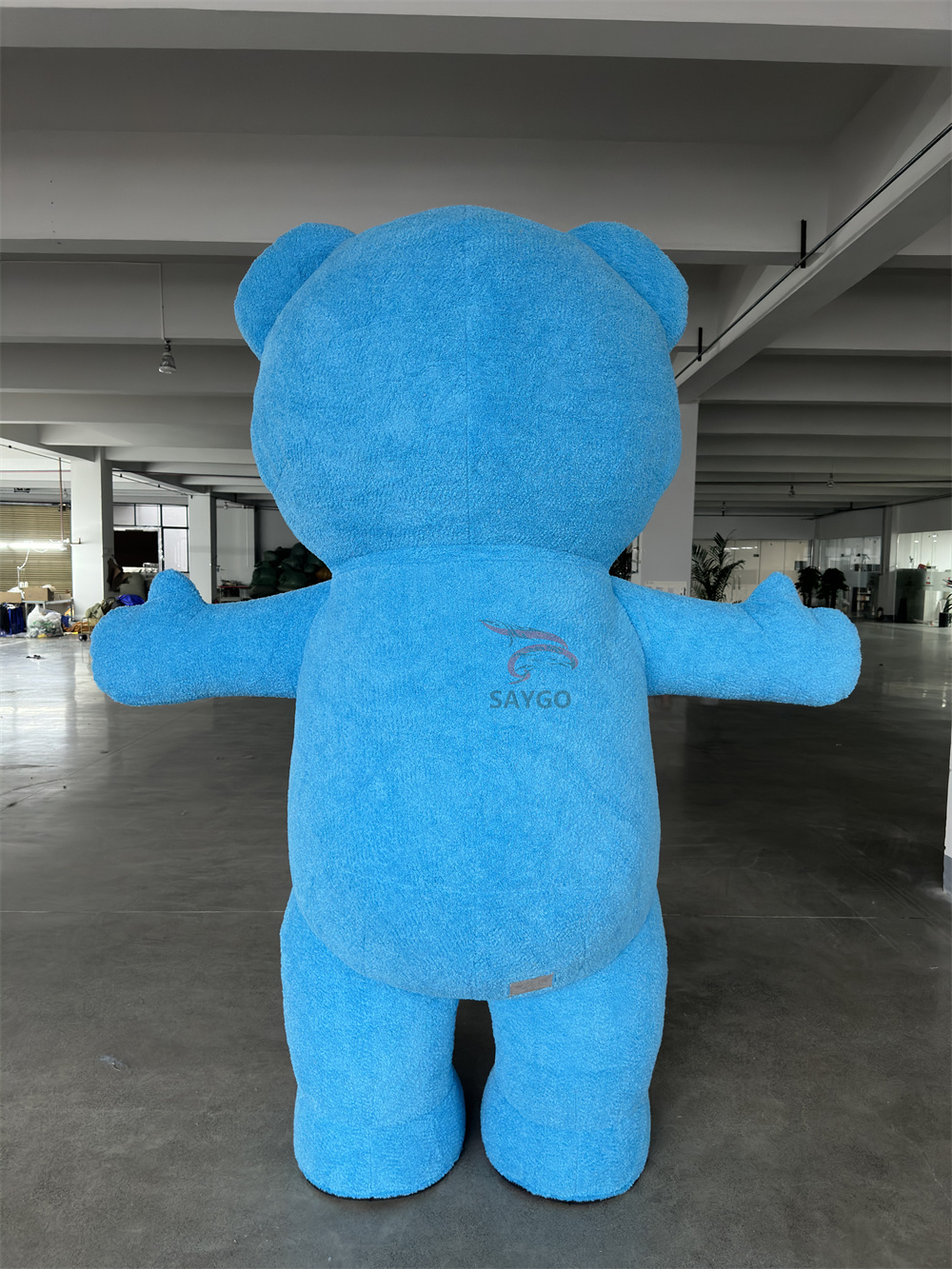 Inflatable Blue Teddy Bear Mascot Costume for Adults-Realistic Design Unisex Carnival/Party Easter/Halloween Theme