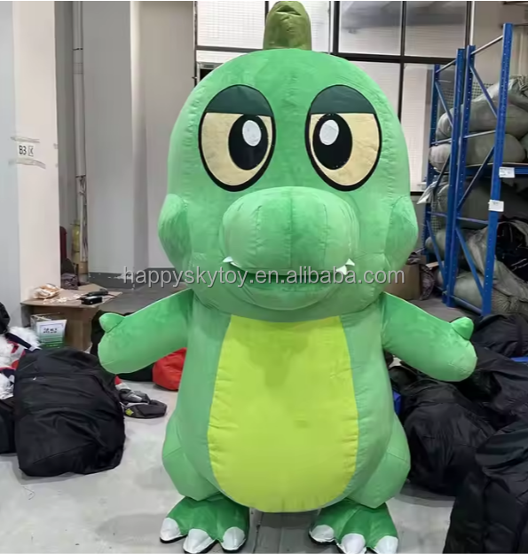 Plush Inflatable Red Dragon Mascot Costume Colorful New Year Cosplay Suit Hand Drawn Enjoyment Adult NEW YEAR Sale