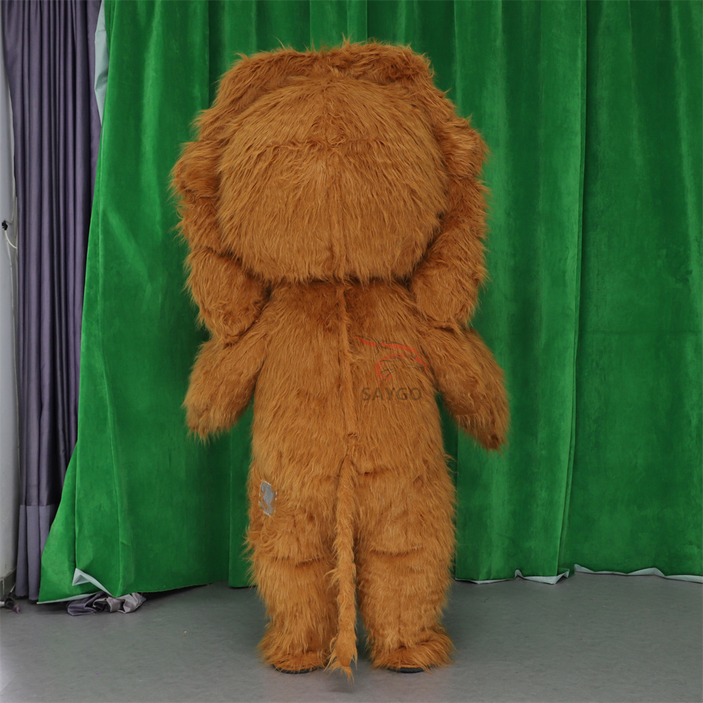 High Quality Inflatable 2m Realistic Walking Inflatable Christmas Clothing Lion Animal Mascot Costumes