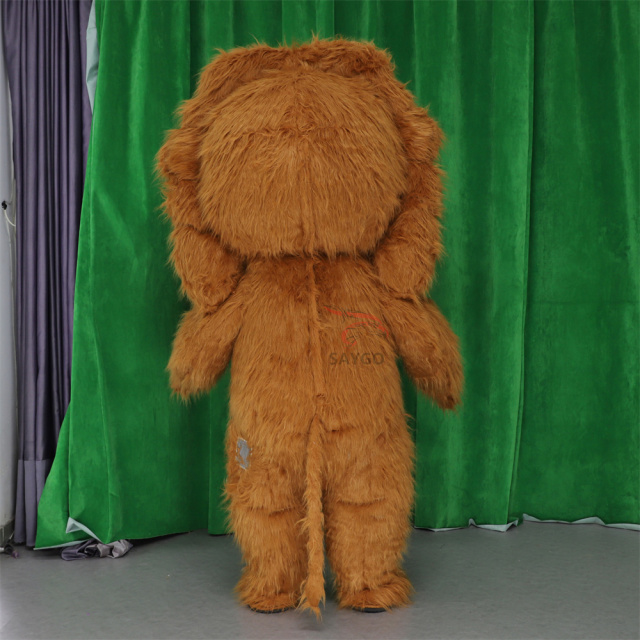 High Quality Inflatable 2m Realistic Walking Inflatable Christmas Clothing Lion Animal Mascot Costumes