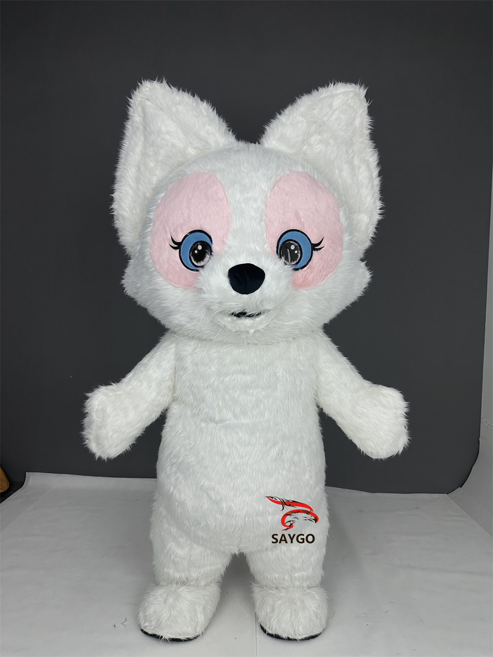 Linabell Unisex Adult Inflatable Fox Costume Halloween Cosplay Kits Cute Carnival Animal Walking Suit Cloth Blow Giant Mascot