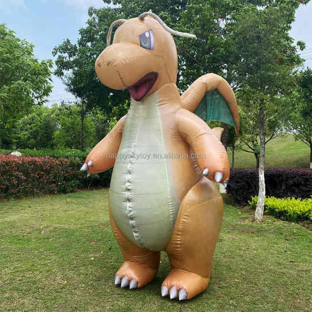 Inflatable Dragon Dinosaur Costume Cartoon Animal Moving Walking Suit Advertising Mascot Realistic Inflatable Dragonite
