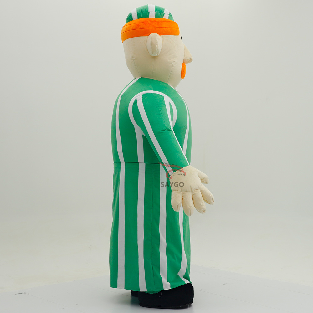 Customize Theme Arab with Yellow Hair Inflatable Mascot Costume for Adults Stage Performance Wear 2m 2.6m Tall
