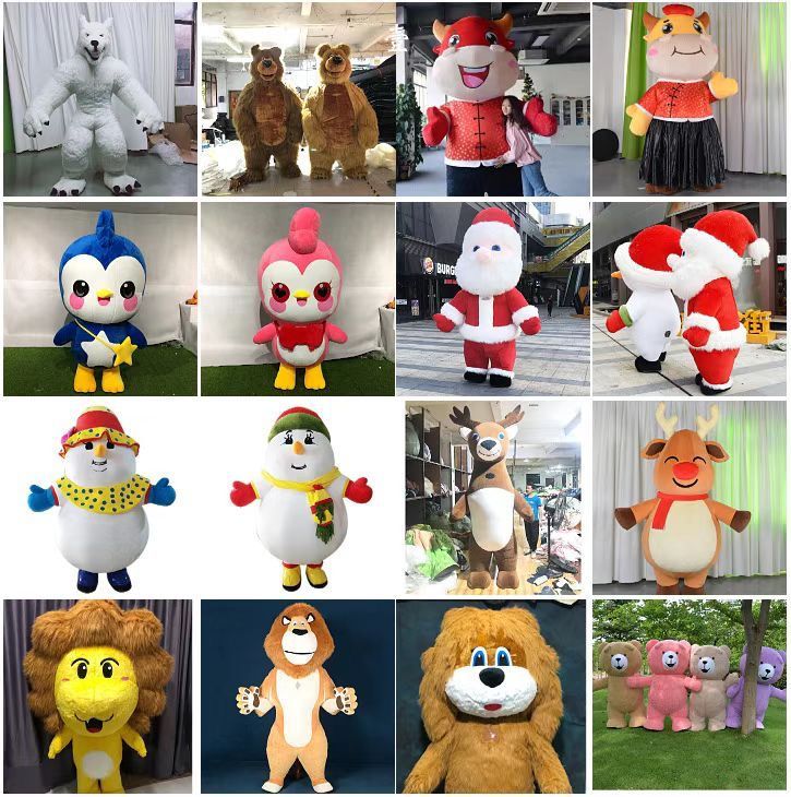 Guangzhou Factory Hot Popular 2M/2.6M/3M Christmas Mascot Santa Clause Inflatable Costume for Adult
