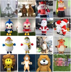 Guangzhou Factory Hot Popular 2M/2.6M/3M Christmas Mascot Santa Clause Inflatable Costume for Adult
